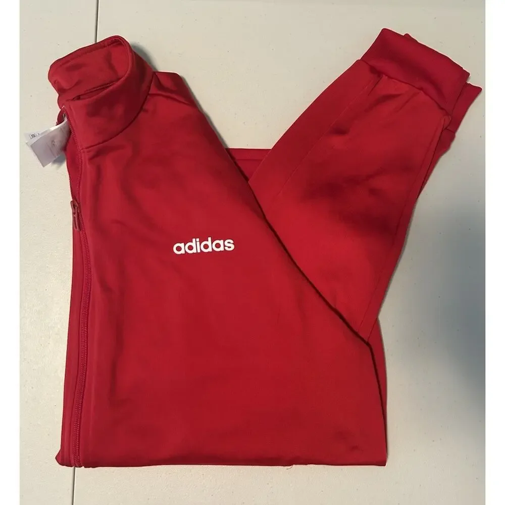 MENS ADIDAS Red Track Jacket Full Zip Size XL - Picture 4 of 6